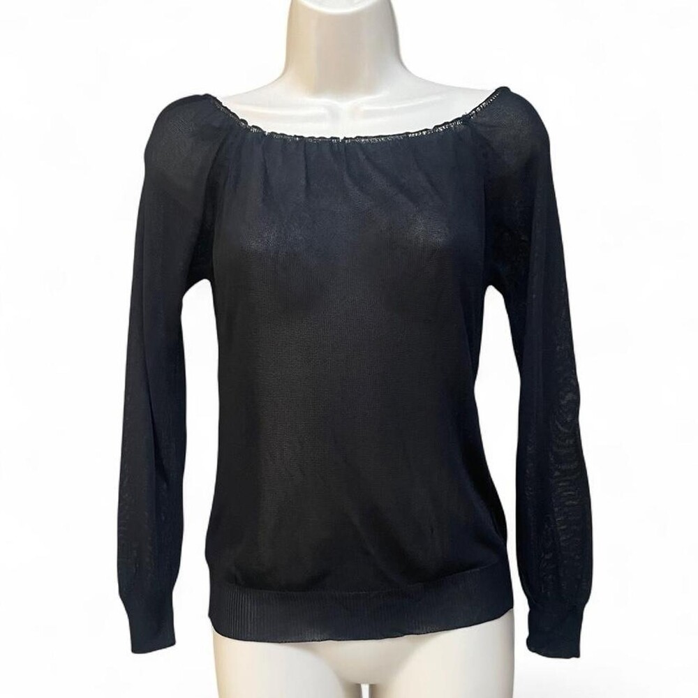 Vintage Moschino Cheap and Chic Sheer Black Knit Top – IT 40 / US 6